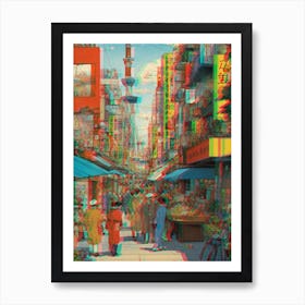 Asian Street Scene 3 Art Print