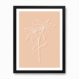 Peach Flower Shade Art Print