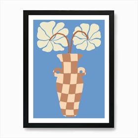 Checkered Vase 2 Art Print