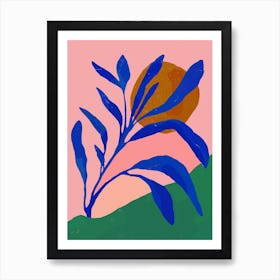 Blue Plant In Spring Art Print