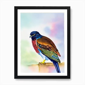 Hawk Watercolour Bird Art Print