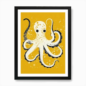 Yellow Octopus 5 Art Print