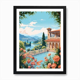Villa Carlotta Italy Illustration 1  Art Print