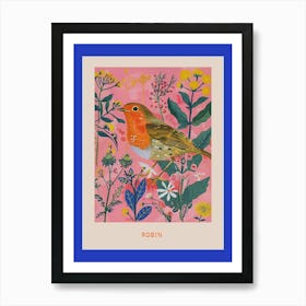 Spring Birds Poster Robin 3 Art Print