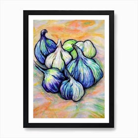 Garlic 2 Fauvist vegetable Art Print