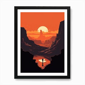 Sunset In The Desert 10 Art Print