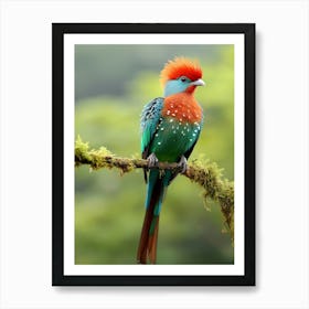 Feathers of the Forest: Quetzal Jungle Bird Print Art Print