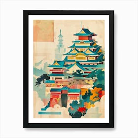 Nijo Castle Mid Century Modern 2 Art Print