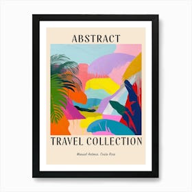 Abstract Travel Collection Poster Manuel Antonio Costa Rica 3 Art Print