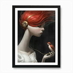 Woman With Red Hair Art Print