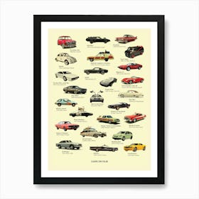 Cars from TV & Film - Car Lover Art Print Affiche