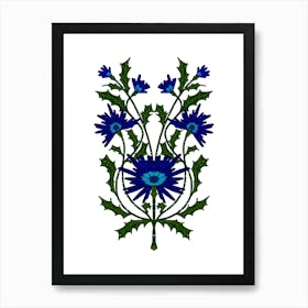 Blue Flowers Art Print