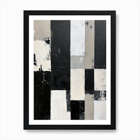 Abstract Painting, Black And White 654 Art Print