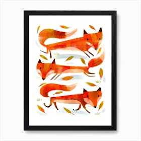 Foxes Art Print