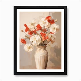 Geranium Flower Still Life Painting 3 Dreamy Art Print