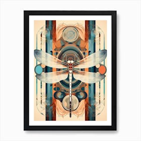 Dragonfly Geometric 6 Art Print