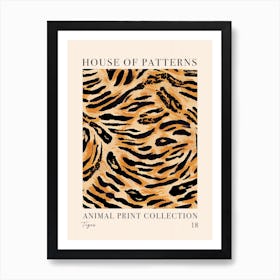 House Of Patterns Tiger Animal Print Pattern 6 Art Print