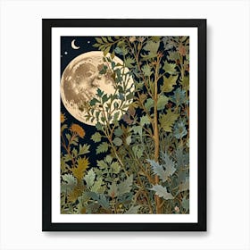 William Morris Moonlight In The Woods 3 Art Print