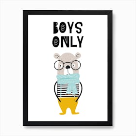 Boys Only Animal Pop Art Print