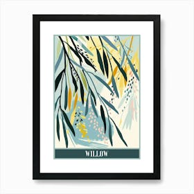 Willow Tree Flat Illustration 8 Poster Art Print