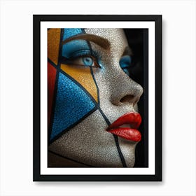 Geometric Portrait 0015 Geometric Portrait 0018 Geo Face 20 Art Print