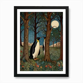 William Morris Penguins In The Woods Art Print