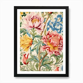 Peonies On A Branch Art Print