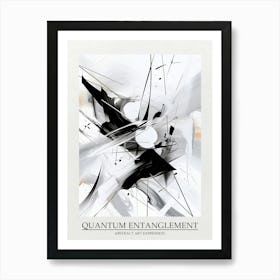Quantum Entanglement Abstract Black And White 10 Poster Art Print