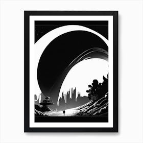 Roche Limit Noir Comic Space Art Print