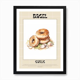 Garlic Bagel 6 Art Print