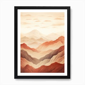 Abstract Mountain Landscape Art Print