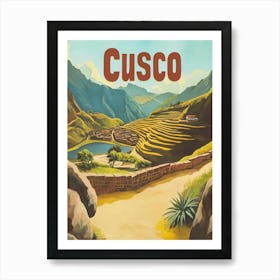 Aihrgdesign A Mid Century Modern Travel Poster For Cusco Show 0baaad06 6307 44e6 A04e 147930b6cce7 2 Art Print