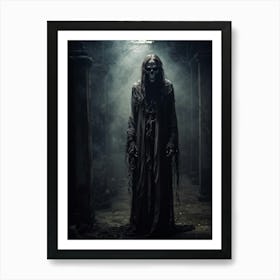 Ancient Health Frightened Daemon Human Rip Costume Scarey Afraid Invisible Evil Spook Ma (14) Art Print