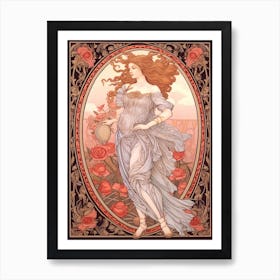 Aphrodite Art Nouveau 2 Art Print