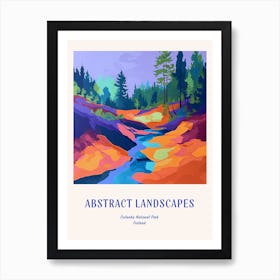 Colourful Abstract Oulanka National Park Finland 3 Poster Blue Art Print