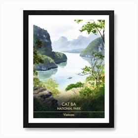 Cat Ba National Park Vietnam Watercolour 4 Art Print