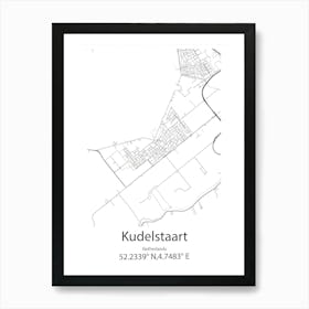 Kudelstaart,Netherlands Minimalist Map Art Print