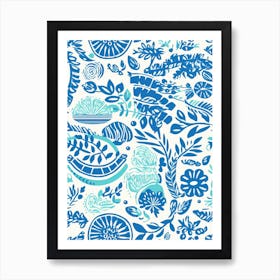 Turks And Caicos Islands, Inspired Travel Pattern 4 Art Print