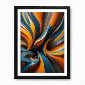 Abstract Painting The Dance of Color Art Print