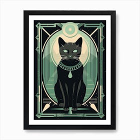 The Temperance, Black Cat Tarot Card 1 Art Print