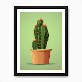 Barrel Cactus Illustration 3 Art Print