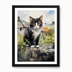 Irish Cats in Watercolor 8 Art Print