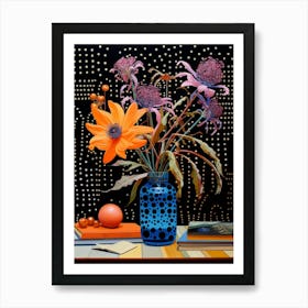 Surreal Florals Veronica Flower 3 Flower Painting Art Print