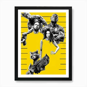 Guardians Of The Galaxy Movie And FIlm Art Print