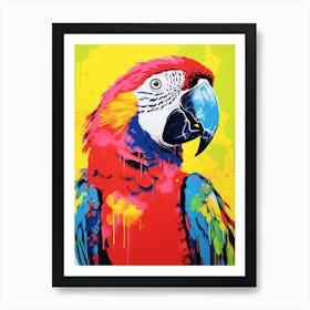Andy Warhol Style Bird Macaw 2 Art Print