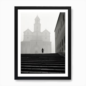 Urbino, Italy,  Black And White Analogue Photography  4 Art Print