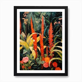 Tropical Plant Painting Snake Plant 1 Art Print