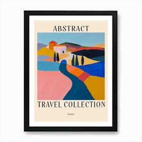 Abstract Travel Collection Poster Greece 2 Art Print