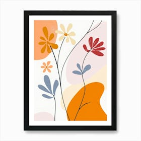 Abstract Flowers 37 Art Print