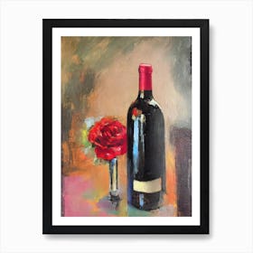 Tempranillo Rosé 1 Oil Painting Cocktail Poster Art Print